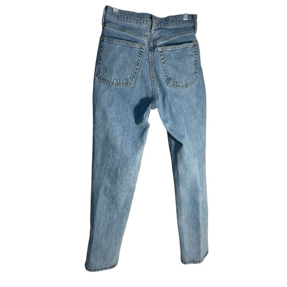 Everlane Med Wash High Waisted Cheeky Cropped Jeans Sz 24 - Picture 3 of 11